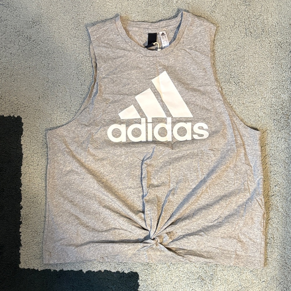 Adidas Women’s Heather Gray Logo Tank